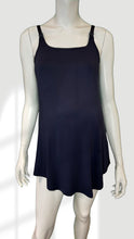 Load image into Gallery viewer, RULES Dark Navy Leakproof Bamboo Vest - Front view with pregnancy bump

